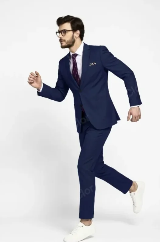 Running model photographed from the side